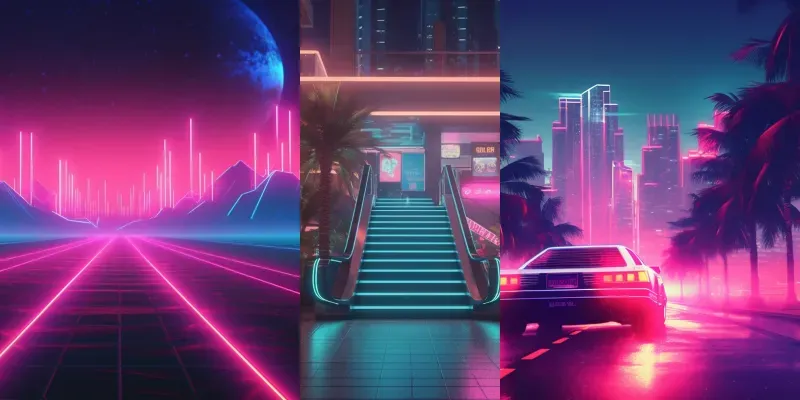 Synthwave Wallpapers YouTube Desktops generated by undefined