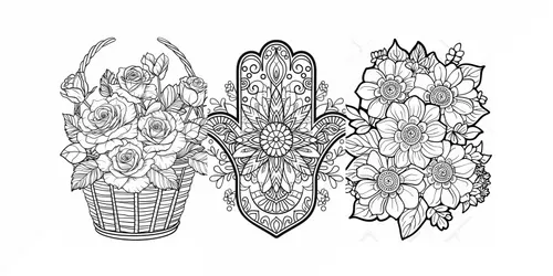 Coloring Pages generated by midjourney