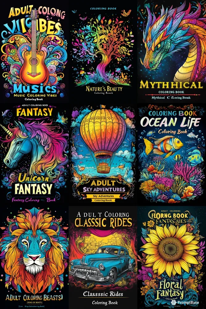 Adult Coloring Book Covers