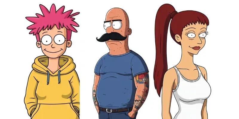 Futurama Style Character Portraits generated by undefined