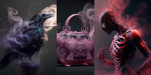 Dissipating Smoke Sculptures generated by midjourney