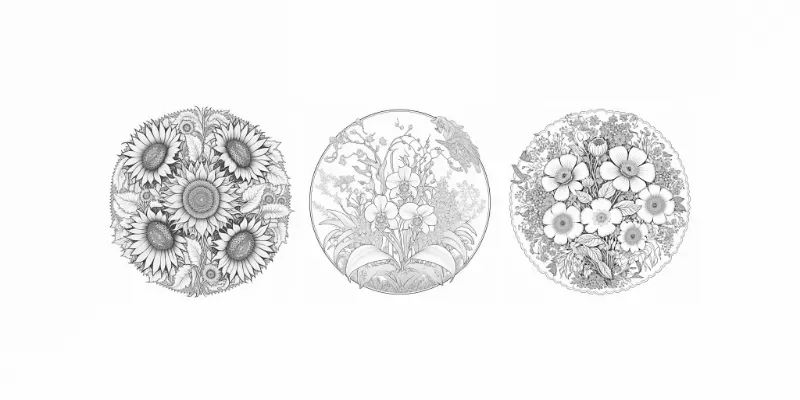 Fantastic Floral Mandala Coloring Pages generated by undefined