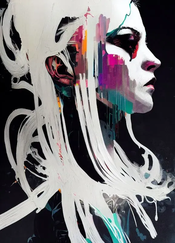 Stylized portrait illustration