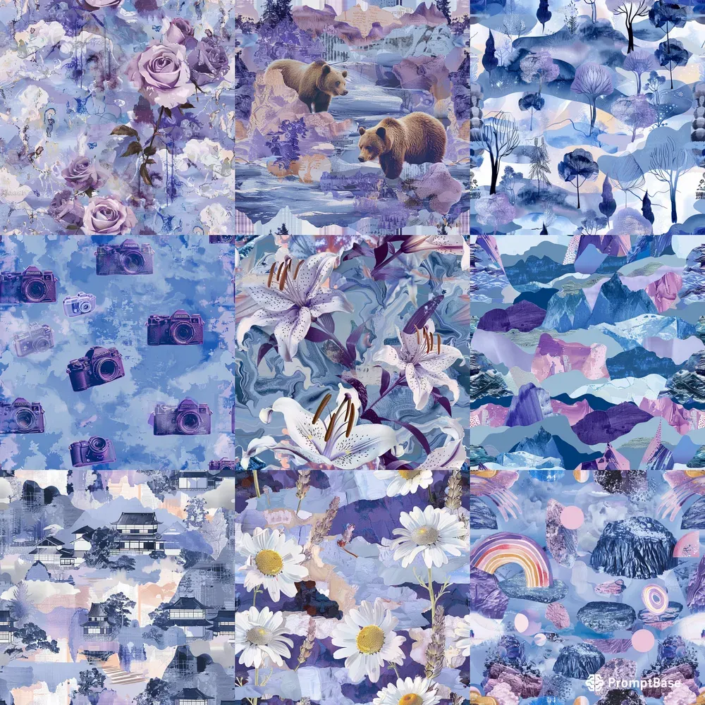 Dreamlike Surreal Seamless Patterns
