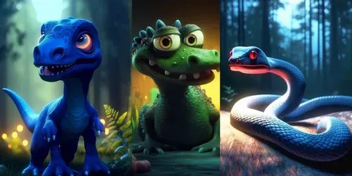 Cute Reptiles generated by midjourney
