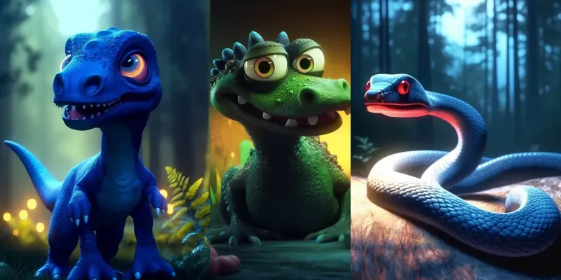 Cute Reptiles generated by undefined