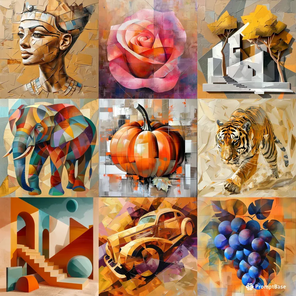 Vibrant Geometric Wall Art Paintings