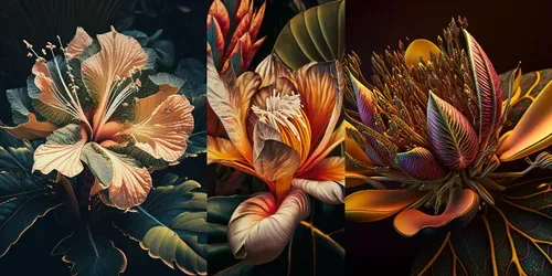 Intricate Alien Flowers generated by midjourney