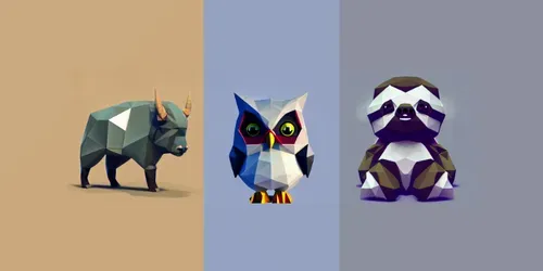 Low Poly Animals generated by stable-diffusion