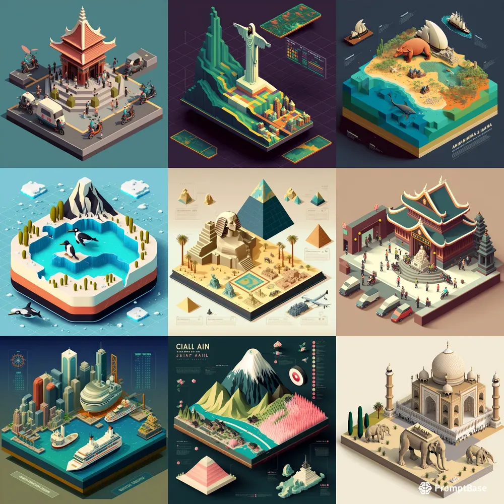 Squared Territories With Signature Items Of Countries