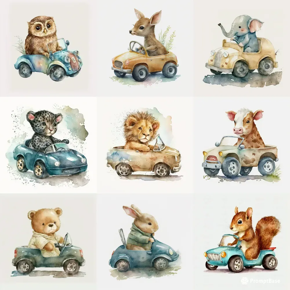 Car Driving Animals