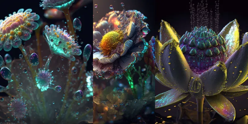 Bioluminescent Flowers generated by undefined