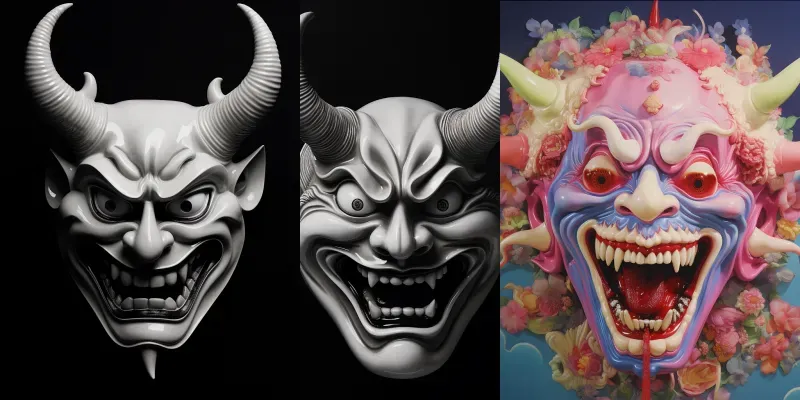 The Color Hannya Masks generated by undefined