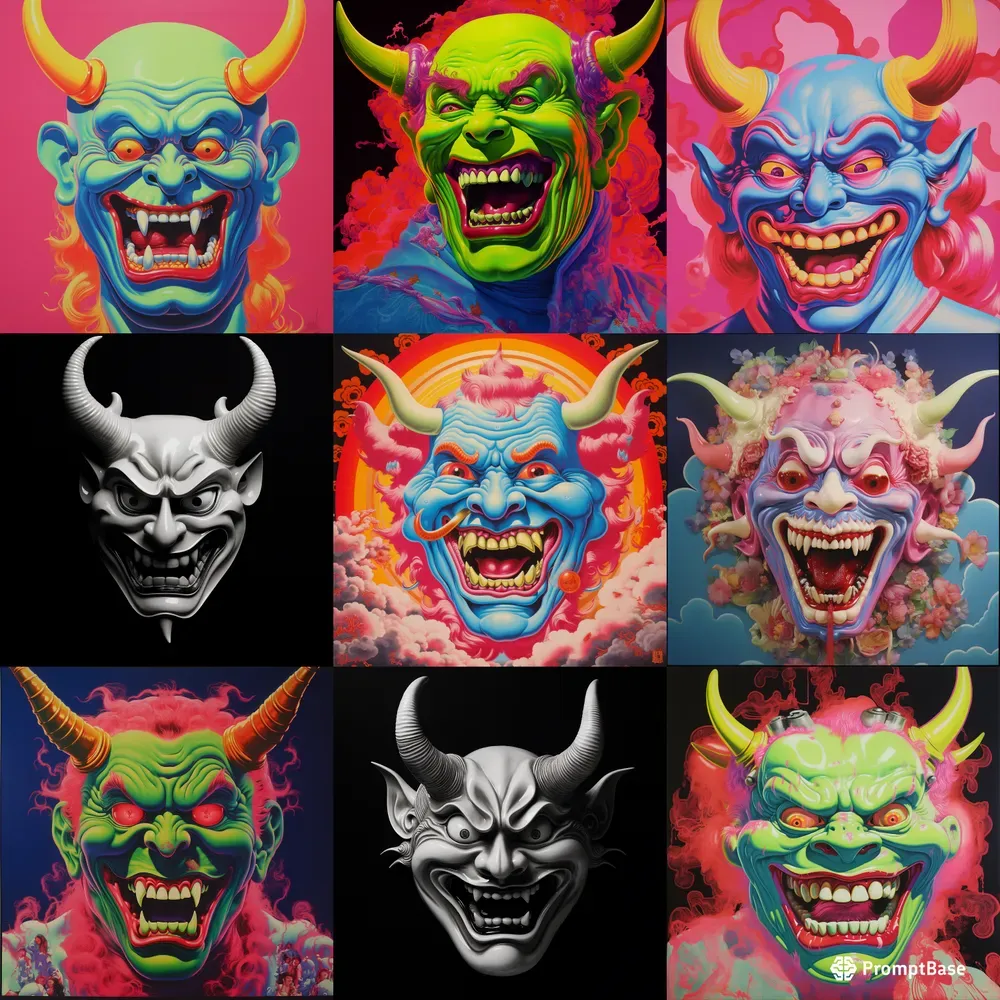 The Color Hannya Masks