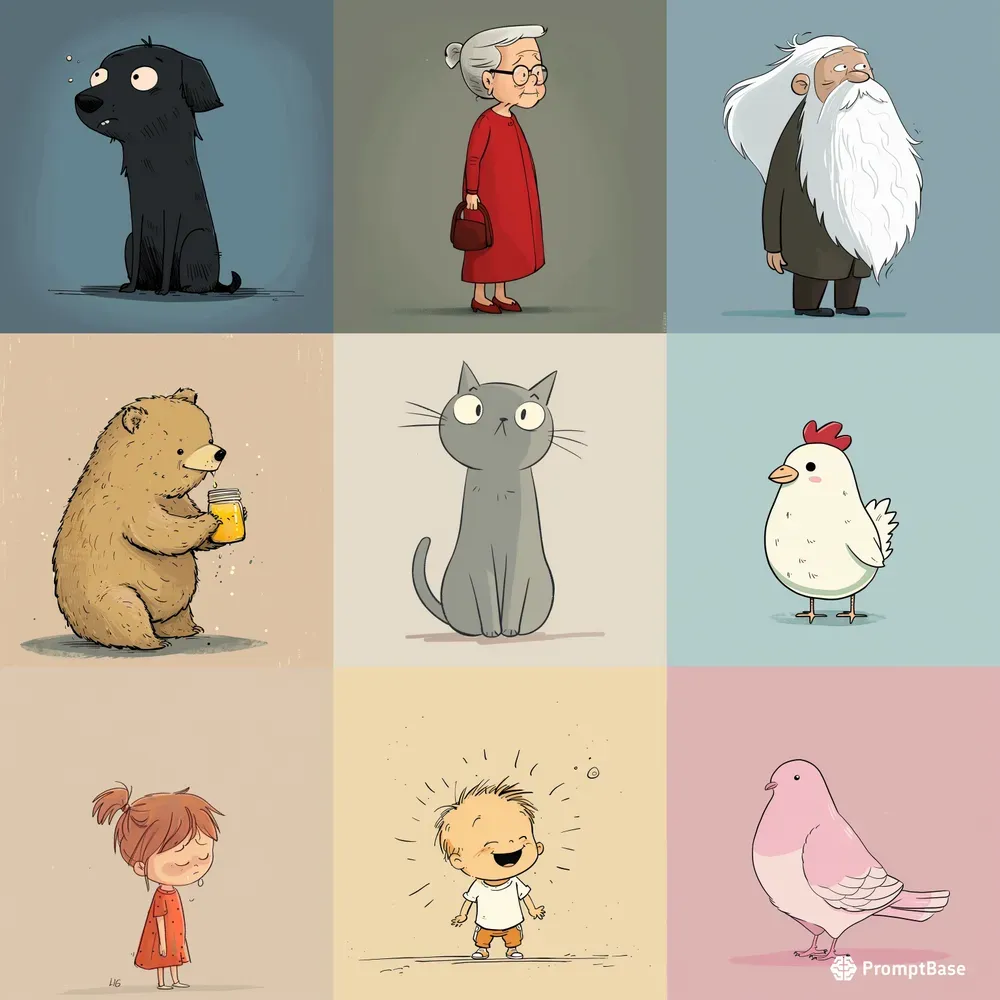 Minimalist Comic Book Style Images