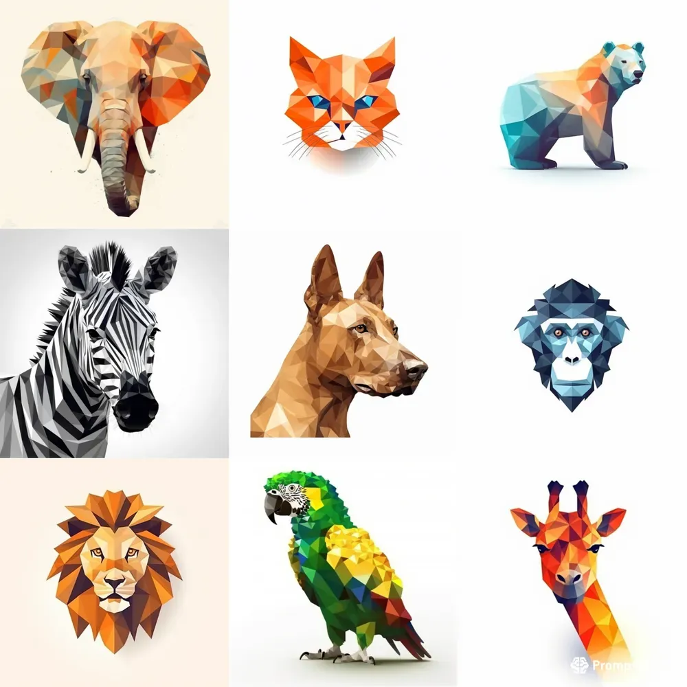 Polygon Animals Logos