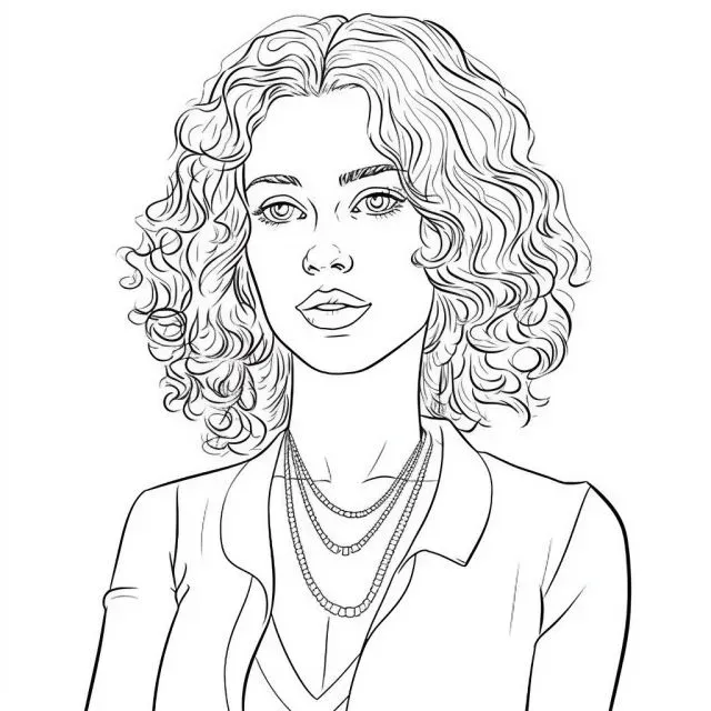 Coloring Page Portraits