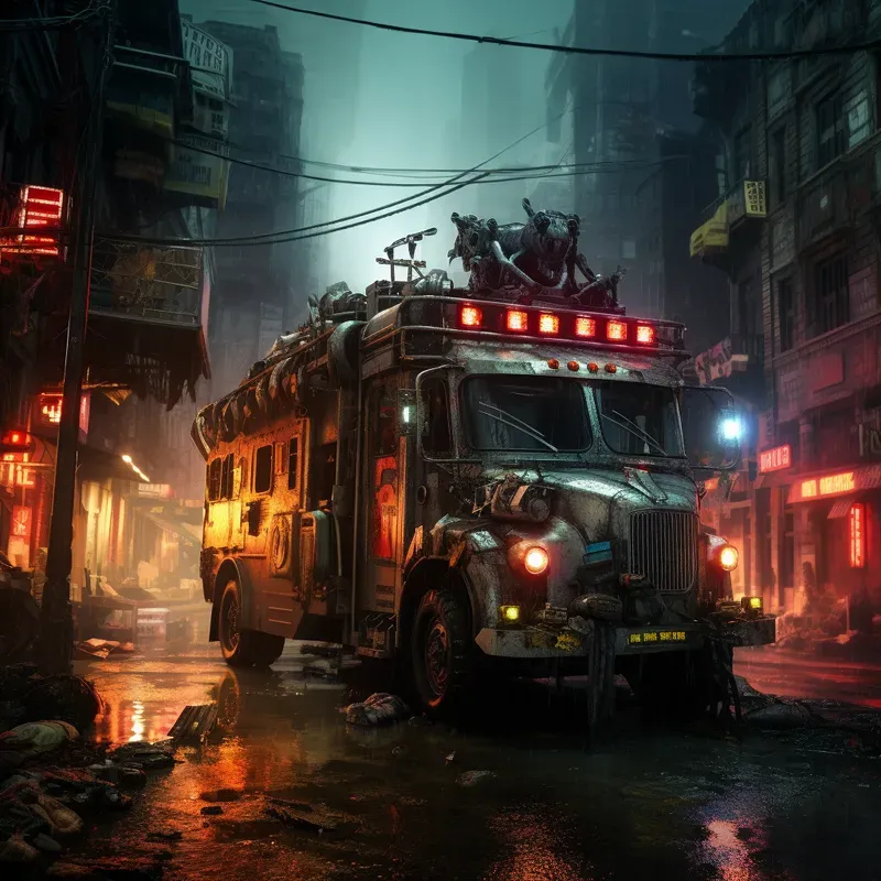 Steampunk Wartime City Neon Skirmishes