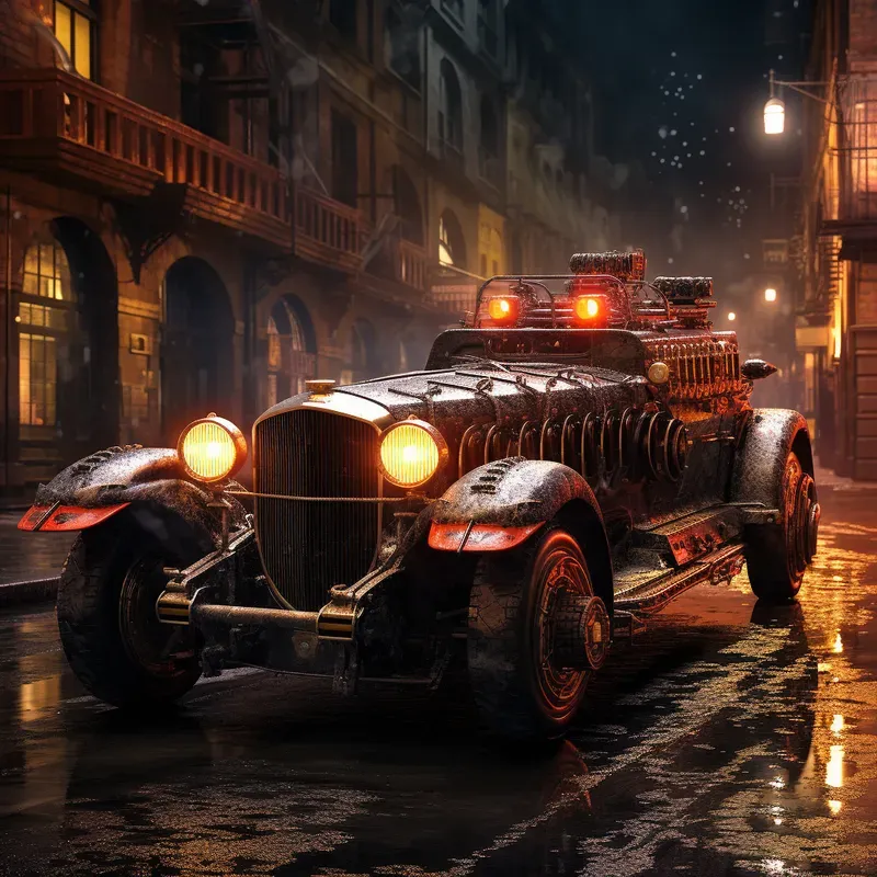 Steampunk Wartime City Neon Skirmishes