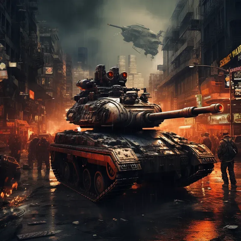 Steampunk Wartime City Neon Skirmishes