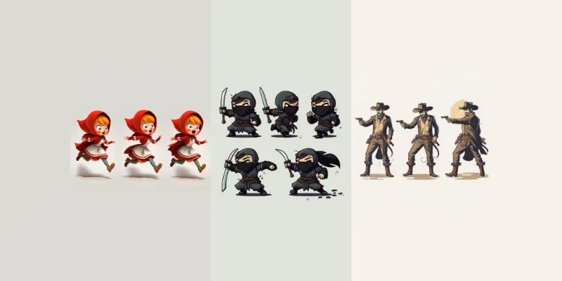Same Characters Action Sequences generated by undefined