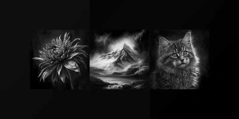 Artistic Charcoal Drawings generated by undefined