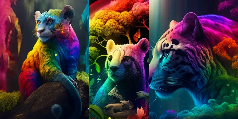 Rainbow Avatars generated by undefined