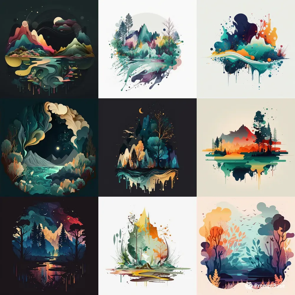 Abstract Nature T-shirt Designs