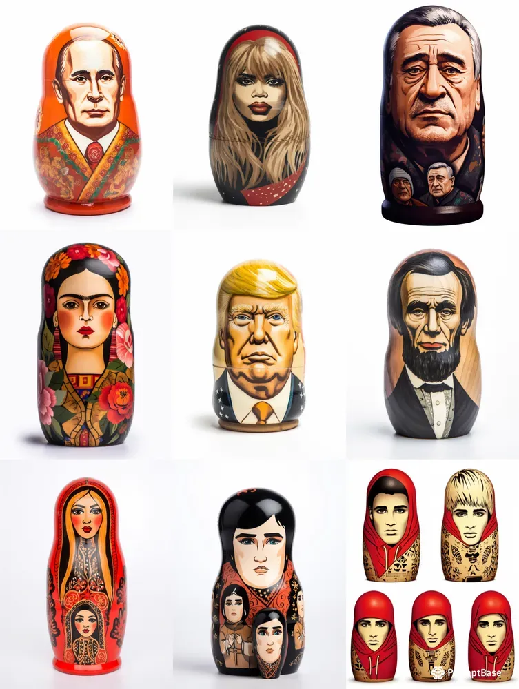 Matryoshka Stars Celebrities Russian Dolls