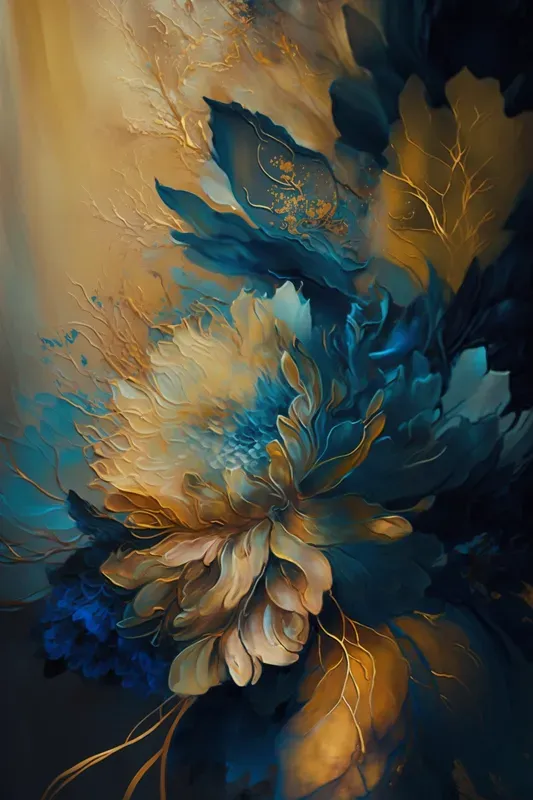 Abstract Flower Oil Paintings