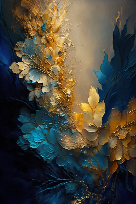 Abstract Flower Oil Paintings
