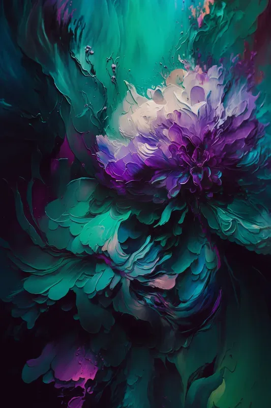 Abstract Flower Oil Paintings