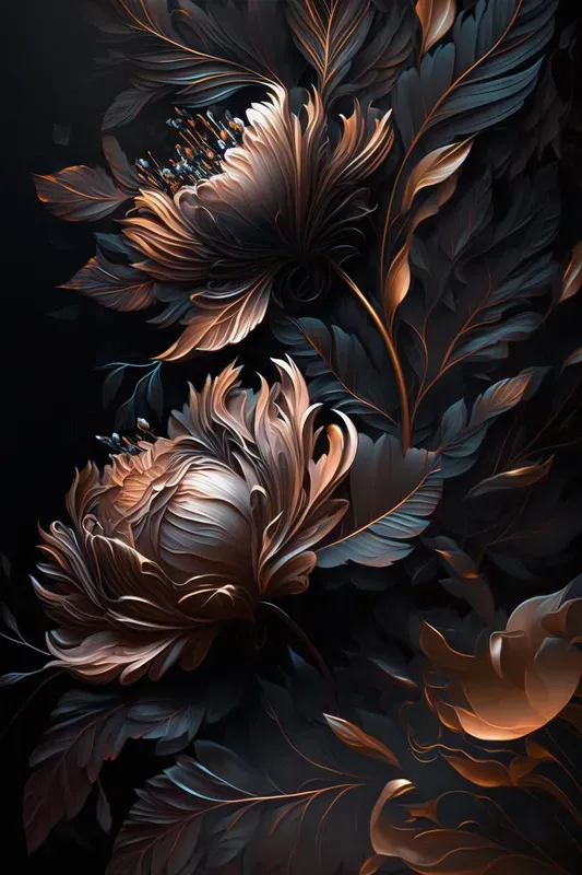 Abstract Flower Oil Paintings