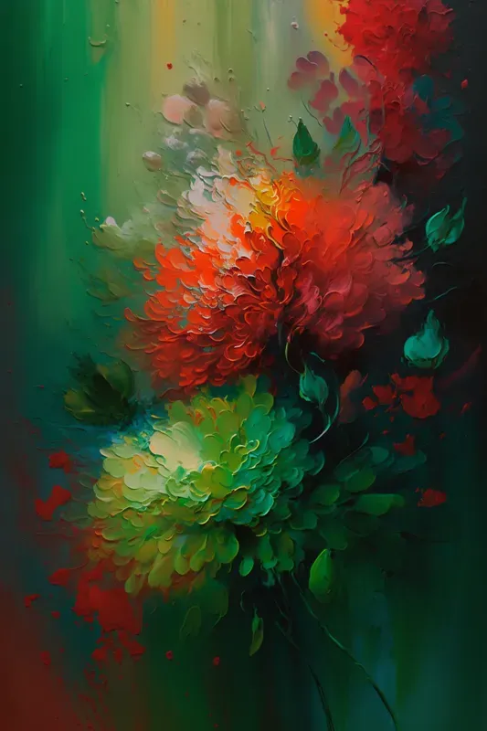 Abstract Flower Oil Paintings