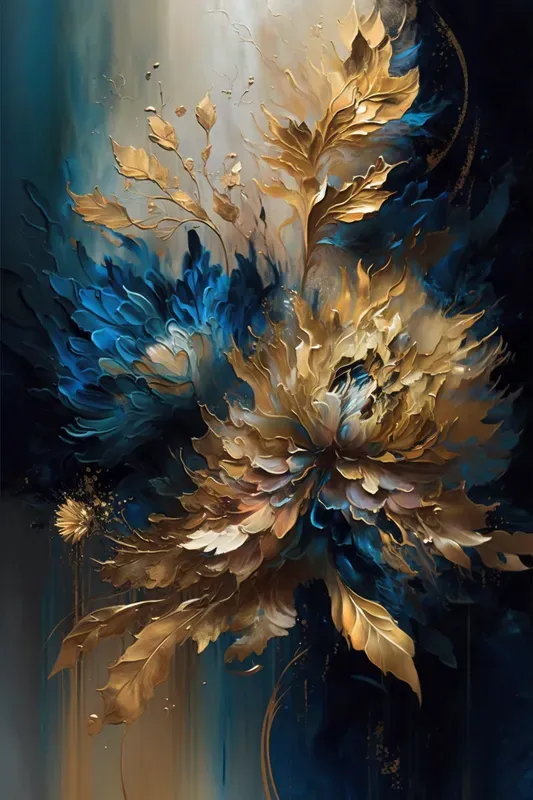 Abstract Flower Oil Paintings