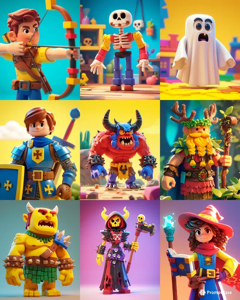 Cartoon Styled 3D Character Models