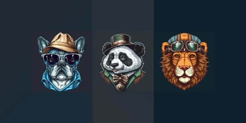 Vintage Animal T-Shirt Designs generated by undefined