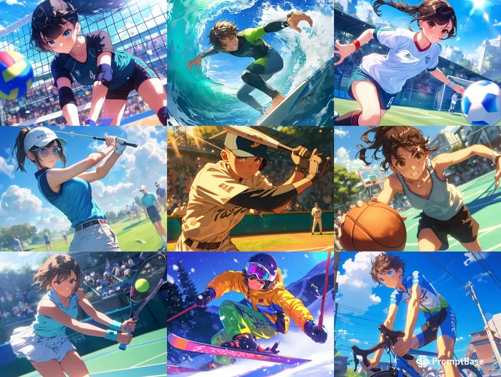 Anime Outdoor Sport Characters