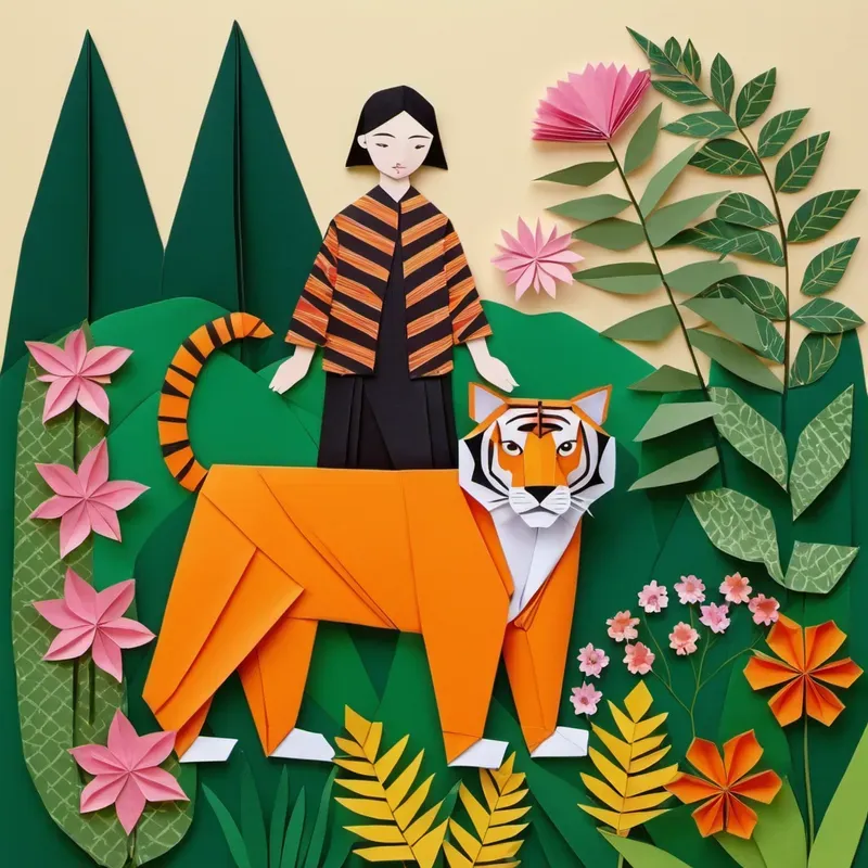 Origami Collage Style