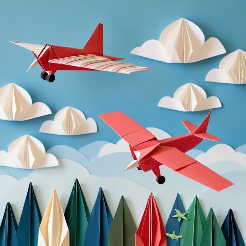 Origami Collage Style
