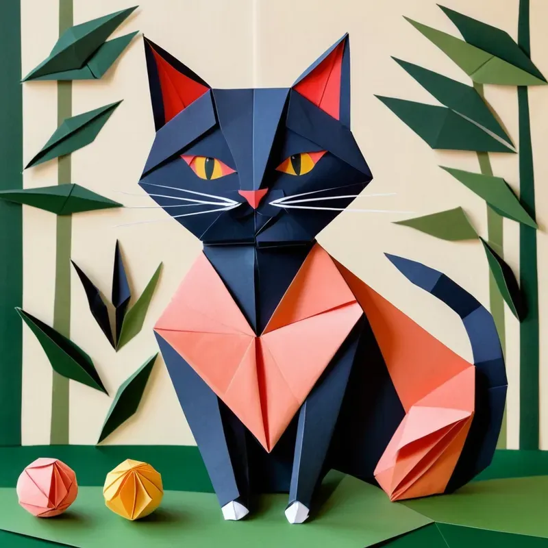Origami Collage Style