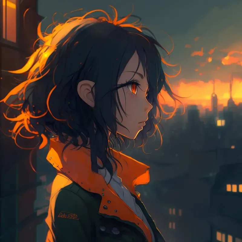 Observe Anime Girl Character Concept Art