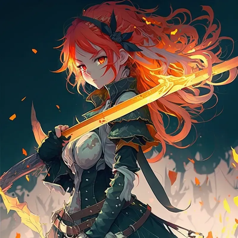 Sword Anime Girls Character Concept Art