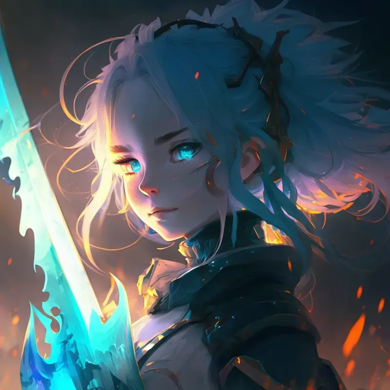 Sword Anime Girls Character Concept Art