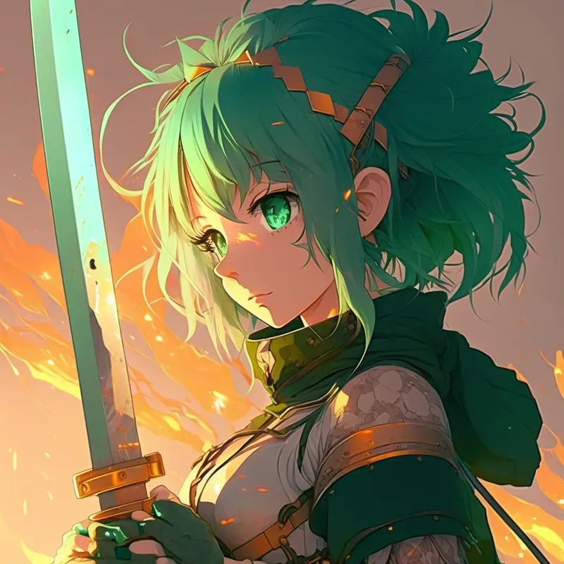 Sword Anime Girls Character Concept Art