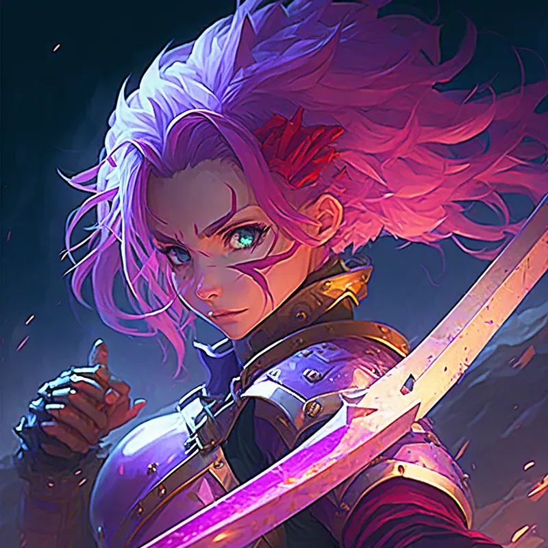 Sword Anime Girls Character Concept Art