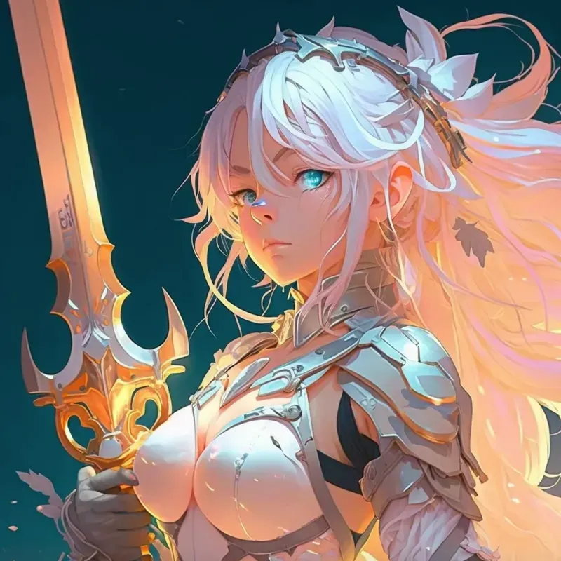 Sword Anime Girls Character Concept Art