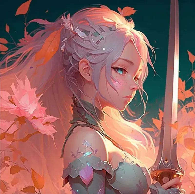 Sword Anime Girls Character Concept Art
