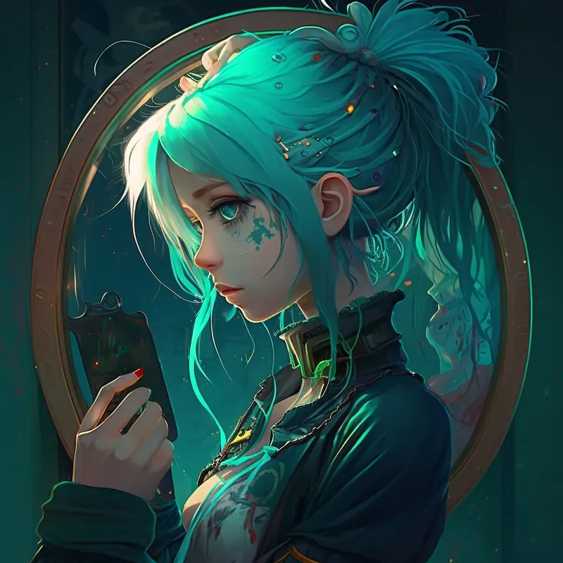 Mysterious Anime Girl Manga Concept Art