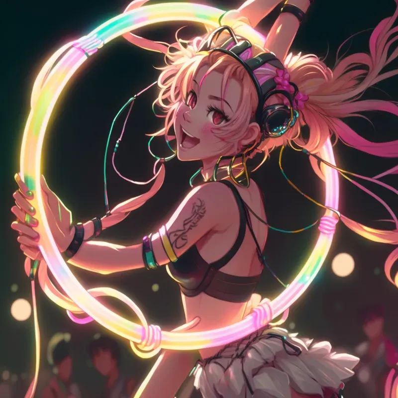 Crazy Adventures Neon Anime Girls Mangas